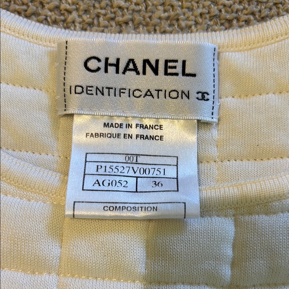 CHANEL Cream Quilted Sleeveless Crop Top - Picture 2 of 10